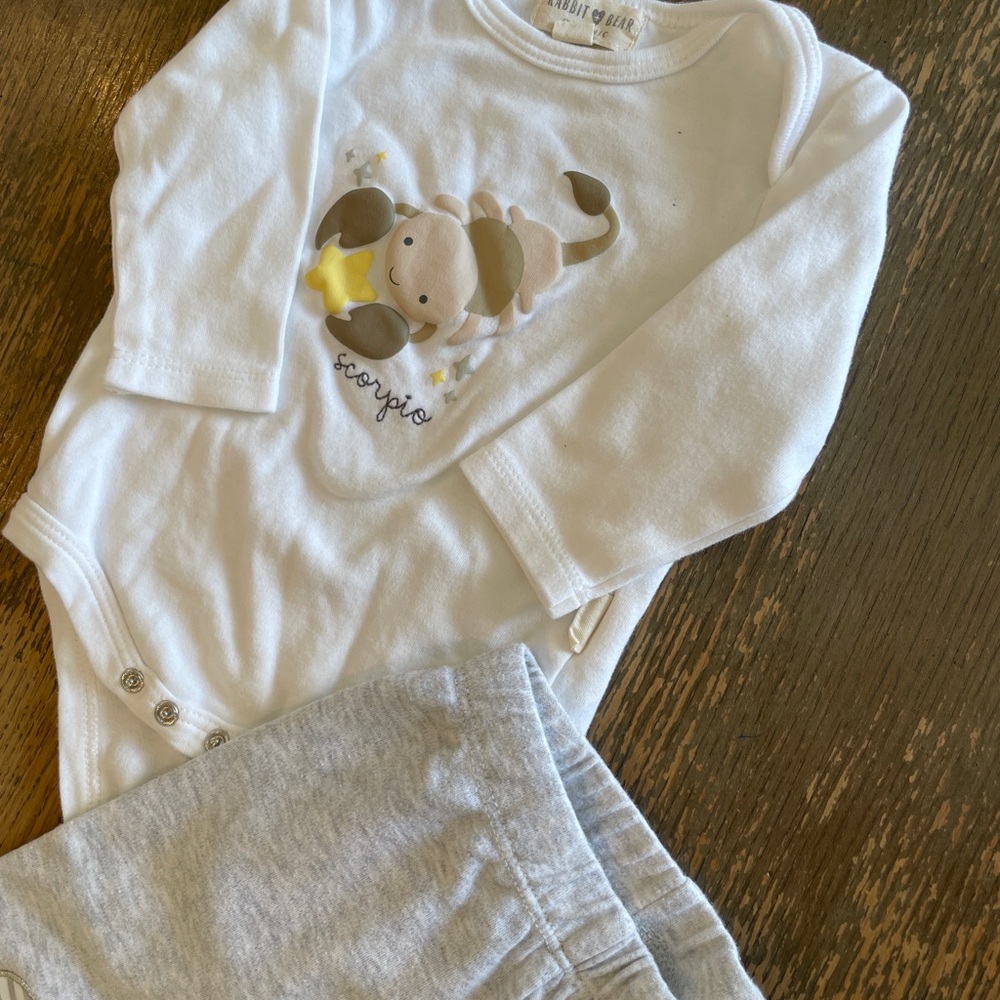 Baby Scorpio Zodiac Bodysuit & Pants Set (3–6M)